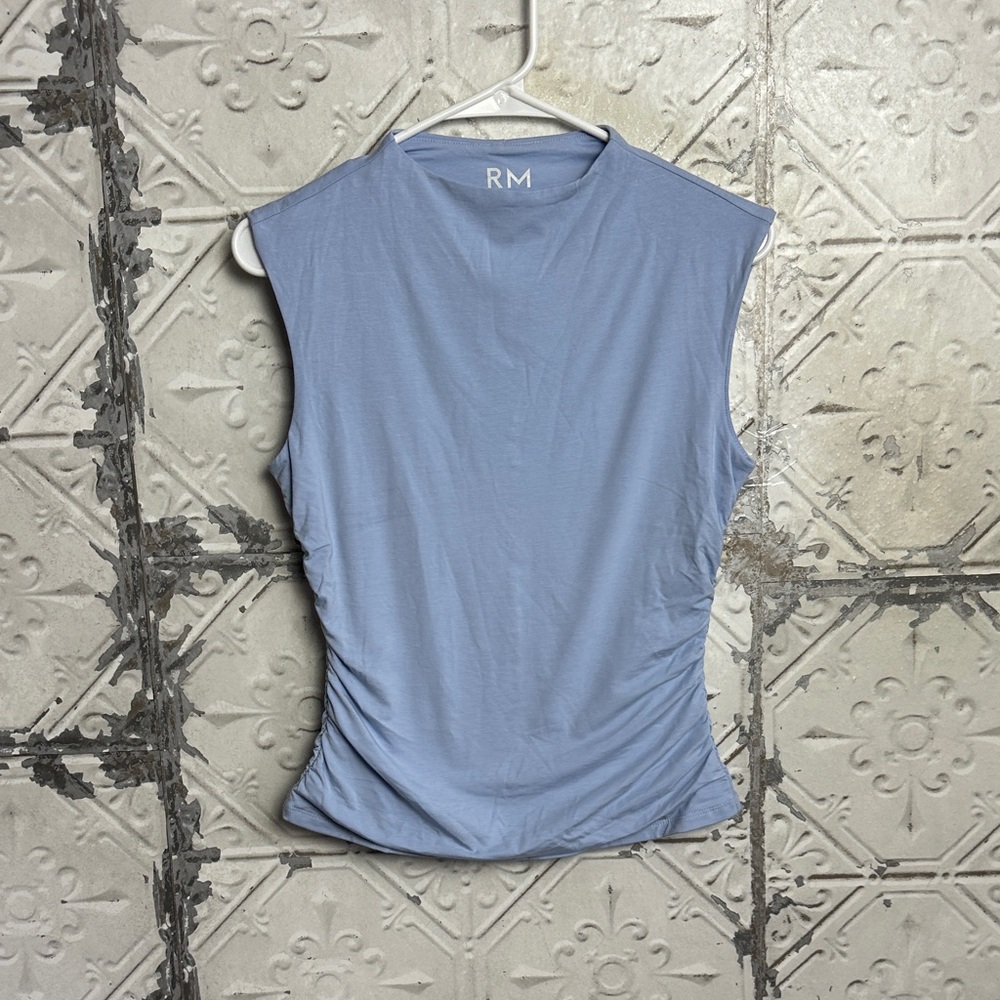 Rebecca Minkoff Light Blue rucched tank